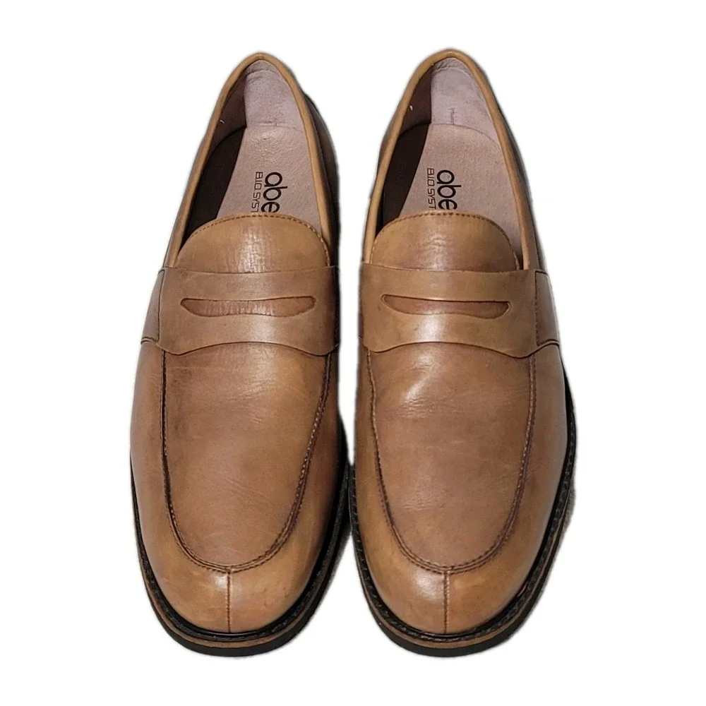Abeo B.I.O. System Mens Size‎ 12 N Nathan Neutral Penny Loafers Congnac
